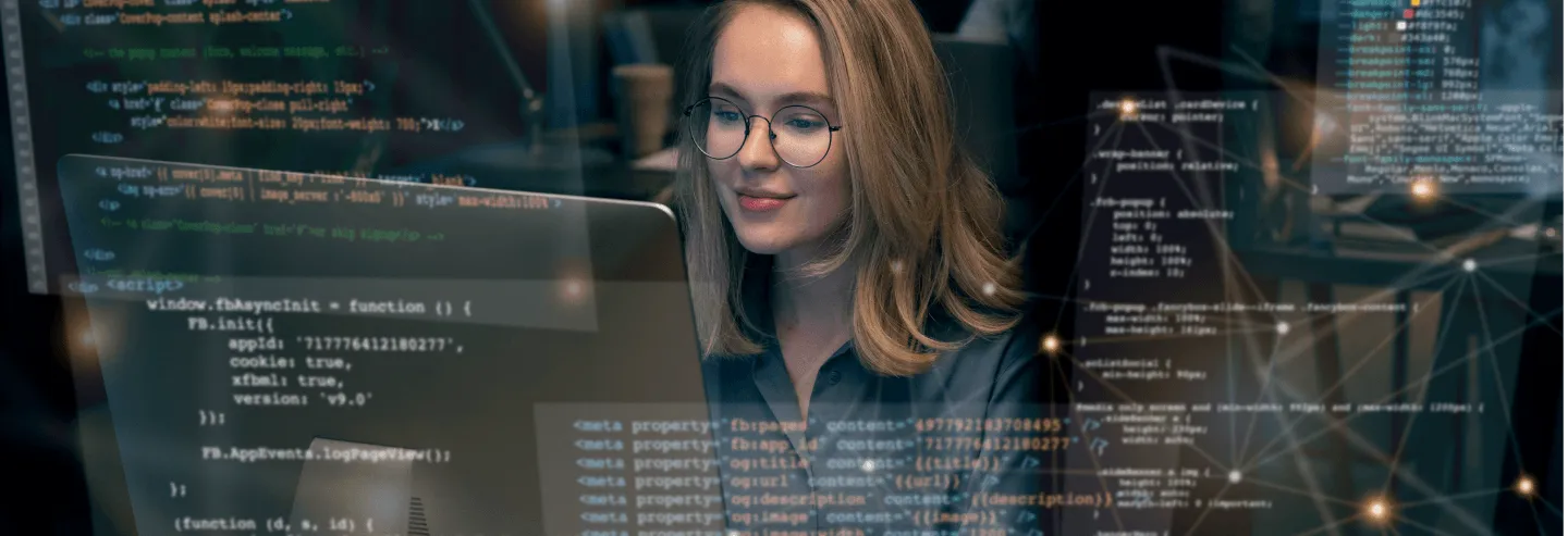 woman coding